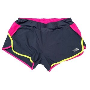 The North Face Women's Size‎ Large Flash Dry Athletic Running Shorts navy neon